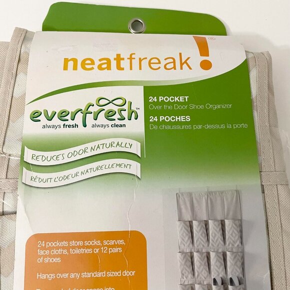 Neat Freak Everfresh 24 Pocket Over The Door Shoe Organizer - Picture 4 of 16